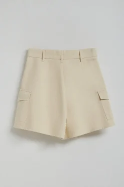 Polo Club Pantalons*Short en sergé Menfis couleur avec détails Sable