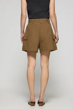 Polo Club Pantalons*Short en sergé Menfis couleur avec détails Camel