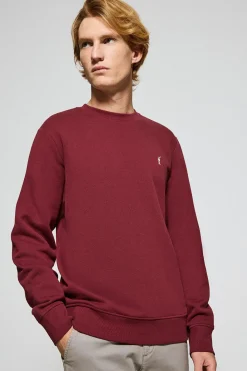 Polo Club Sweat-Shirts*Sweat à col rond avec logo brodé Rigby Go Grenat