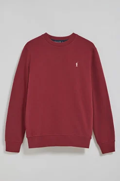 Polo Club Sweat-Shirts*Sweat à col rond avec logo brodé Rigby Go Grenat