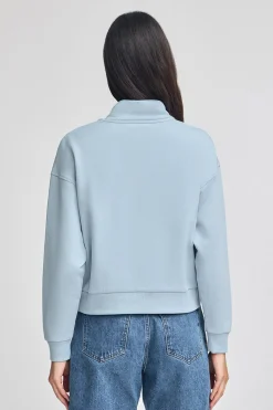 Polo Club Sweat-Shirts*Sweat bleu clair boxy fit à logo caoutchouté Bleu ciel
