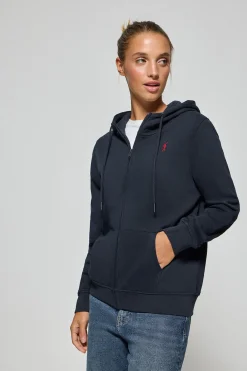 Polo Club Sweat-Shirts*Sweat à poches zippé et capuche avec broderie Rigby Go Bleu Marine