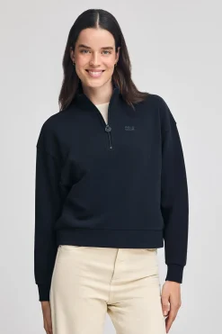 Polo Club Sweat-Shirts*Sweat boxy fit à logo caoutchouté Bleu Marine