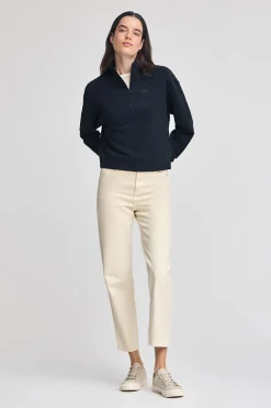 Polo Club Sweat-Shirts*Sweat boxy fit à logo caoutchouté Bleu Marine