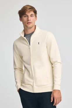 Polo Club Sweat-Shirts*Sweat couleur écru avec col montant, fermeture éclair avec logo Rigby Go Beige