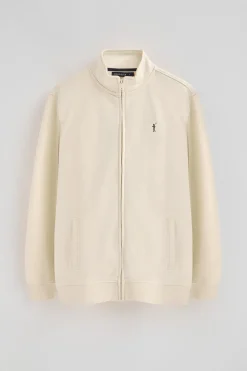 Polo Club Sweat-Shirts*Sweat couleur écru avec col montant, fermeture éclair avec logo Rigby Go Beige