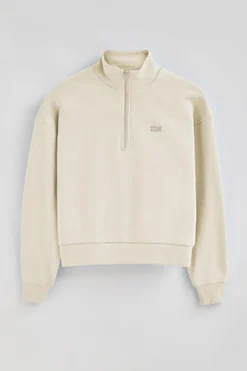 Polo Club Sweat-Shirts*Sweat écru boxy fit à logo caoutchouté Beige
