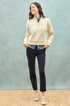 Polo Club Sweat-Shirts*Sweat écru boxy fit à logo caoutchouté Beige