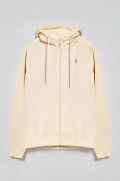 Polo Club Sweat-Shirts*Sweat écru zippé et capuche avec broderie Rigby Go Beige
