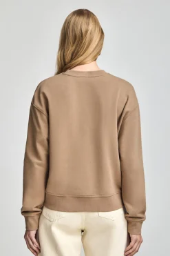 Polo Club Sweat-Shirts*Sweat marron clair à col ras du cou et broderie Rigby Go Brun