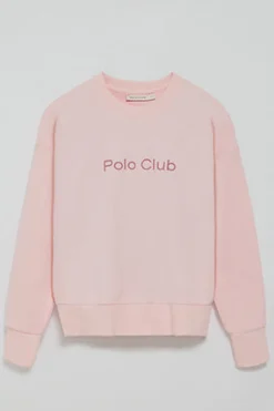 Polo Club Sweat-Shirts*Sweat avec logo caoutchouté sur le devant Rose