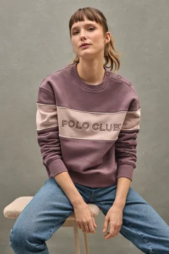 Polo Club Sweat-Shirts*Sweat à coupe boxy et logo Rose taupe