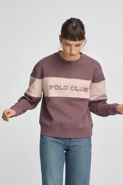 Polo Club Sweat-Shirts*Sweat à coupe boxy et logo Rose taupe