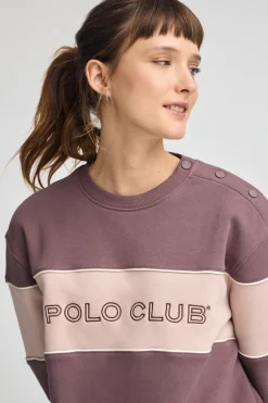 Polo Club Sweat-Shirts*Sweat à coupe boxy et logo Rose taupe