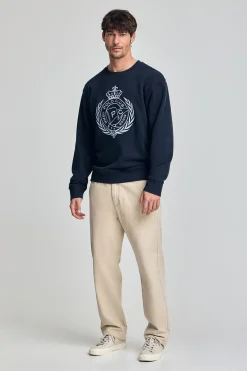 Polo Club Sweat-Shirts*Sweat Saddie avec motif nautique brodé Bleu Marine