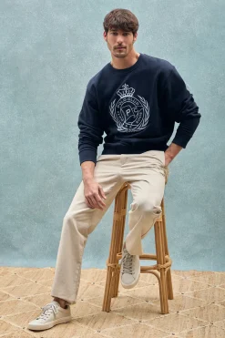 Polo Club Sweat-Shirts*Sweat Saddie avec motif nautique brodé Bleu Marine