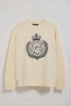 Polo Club Sweat-Shirts*Sweat Saddie écru avec motif nautique brodé Beige