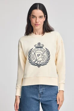 Polo Club Sweat-Shirts*Sweat Syren écru avec motif nautique brodé Beige