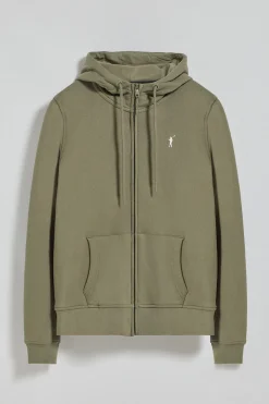 Polo Club Sweat-Shirts*Sweat à poches zippé et capuche avec broderie Rigby Go Vert militaire