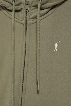 Polo Club Sweat-Shirts*Sweat à poches zippé et capuche avec broderie Rigby Go Vert militaire