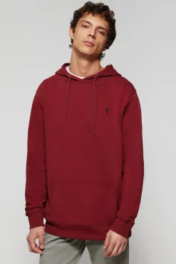 Polo Club Sweat-Shirts*Sweat-shirt à capuche avec poches et logo Rigby Go Grenat