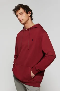 Polo Club Sweat-Shirts*Sweat-shirt à capuche avec poches et logo Rigby Go Grenat