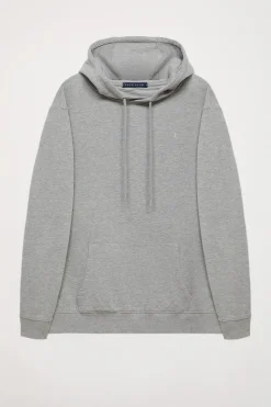 Polo Club Sweat-Shirts*Sweat-shirt à capuche gris chiné avec poches et logo Rigby Go Gris Vigoré