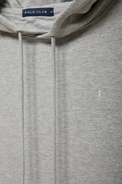 Polo Club Sweat-Shirts*Sweat-shirt à capuche gris chiné avec poches et logo Rigby Go Gris Vigoré