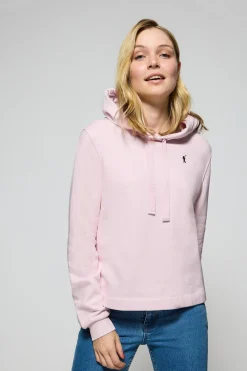 Polo Club Sweat-Shirts*Sweat-shirt à capuche pâle avec logo brodé Rigby Go Rose
