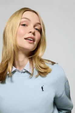 Polo Club Sweat-Shirts*Sweat-shirt à col ras du cou bleu pâle à logo brodé Rigby Go Bleu ciel