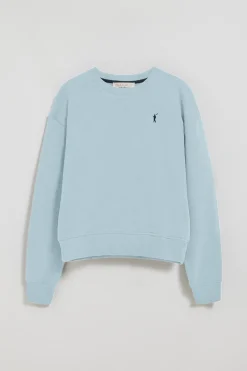 Polo Club Sweat-Shirts*Sweat-shirt à col ras du cou bleu pâle à logo brodé Rigby Go Bleu ciel