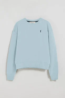 Polo Club Sweat-Shirts*Sweat-shirt à col ras du cou bleu pâle à logo brodé Rigby Go Bleu ciel