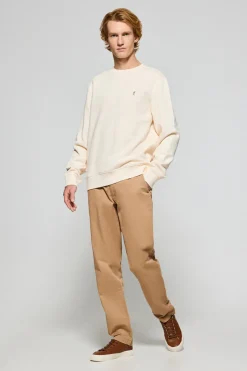Polo Club Sweat-Shirts*Sweat-shirt à col ras du cou écru avec logo brodé Rigby Go Beige