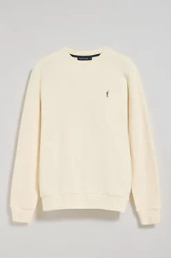 Polo Club Sweat-Shirts*Sweat-shirt à col ras du cou écru avec logo brodé Rigby Go Beige