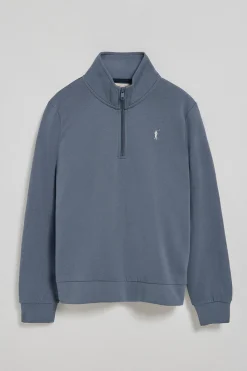 Polo Club Sweat-Shirts*Sweat-shirt à demi-fermeture éclair avec logo Rigby Go bleu Denim