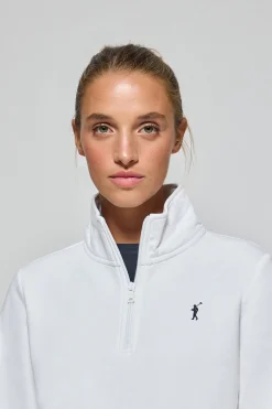 Polo Club Sweat-Shirts*Sweat-shirt à demi-fermeture éclair avec logo Rigby Go Blanc