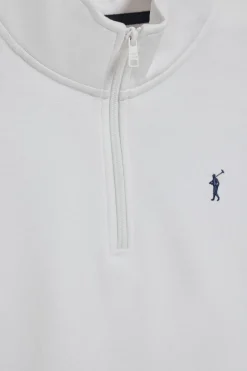 Polo Club Sweat-Shirts*Sweat-shirt à demi-fermeture éclair avec logo Rigby Go Blanc