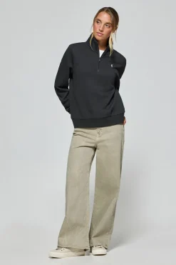 Polo Club Sweat-Shirts*Sweat-shirt à demi-fermeture éclair avec logo Rigby Go Noir