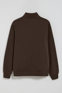 Polo Club Sweat-Shirts*Sweat-shirt à fermeture éclair marron avec logo Rigby Go Marron foncé