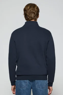 Polo Club Sweat-Shirts*Sweat-shirt à fermeture éclair partielle avec logo Rigby Go Bleu Marine