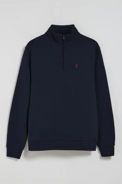Polo Club Sweat-Shirts*Sweat-shirt à fermeture éclair partielle avec logo Rigby Go Bleu Marine