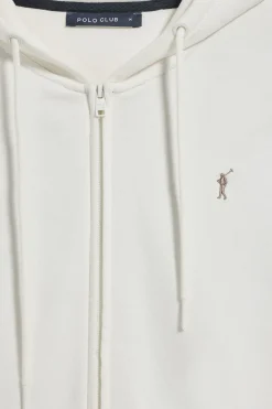 Polo Club Sweat-Shirts*Sweat-shirt à fermeture éclair avec capuche et logo Rigby Go Beige