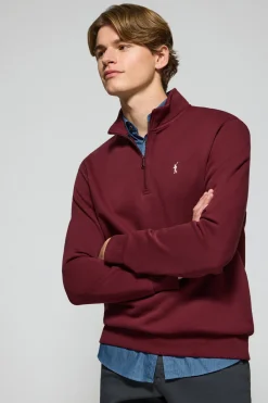 Polo Club Sweat-Shirts*Sweat-shirt à fermeture éclair avec logo Rigby Go Grenat