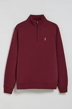 Polo Club Sweat-Shirts*Sweat-shirt à fermeture éclair avec logo Rigby Go Grenat