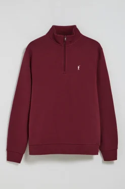 Polo Club Sweat-Shirts*Sweat-shirt à fermeture éclair avec logo Rigby Go Grenat