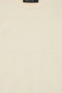 Polo Club Sweat-Shirts*Sweat-shirt ample Iconic écru avec logo en relief Beige