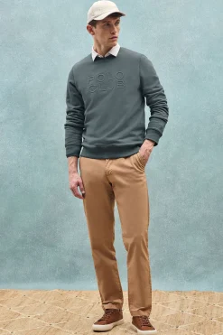 Polo Club Sweat-Shirts*Sweat-shirt ample Iconic gris avec logo en relief Gris Pierre