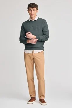 Polo Club Sweat-Shirts*Sweat-shirt ample Iconic gris avec logo en relief Gris Pierre