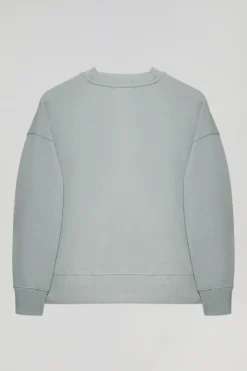 Polo Club Sweat-Shirts*Sweat-shirt basique à col ras du cou couleur grisâtre Minimal Gris argenté