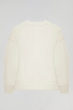 Polo Club Sweat-Shirts*Sweat-shirt basique à col ras du cou Minimal Beige